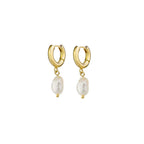 Amelia - Bethany Gold Pearl Sleeper Earrings Women