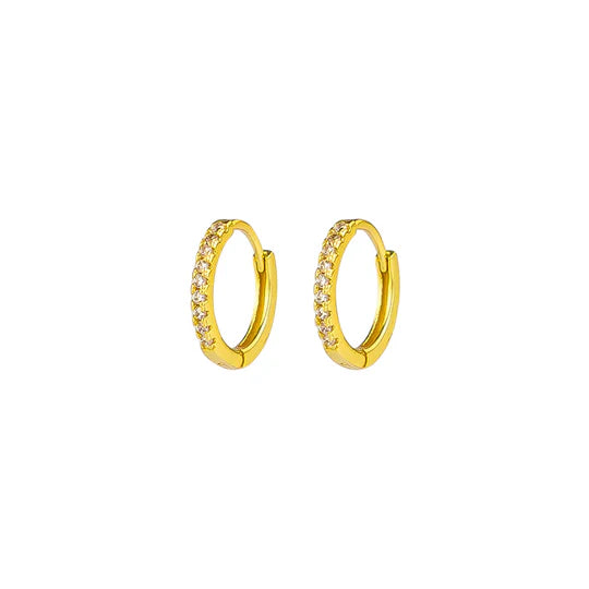 Ariella - Rachel Gold Crystal Sleepers Elegant Earrings