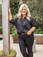 Annalise - Classic Black Everyday Shirt Women
