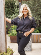 Annalise - Classic Black Everyday Shirt Women
