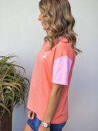 Annette - Peach Nectar Block Everyday Tee