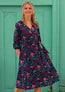 Adrianna - Ella Dianthus Wrap Midi Dress
