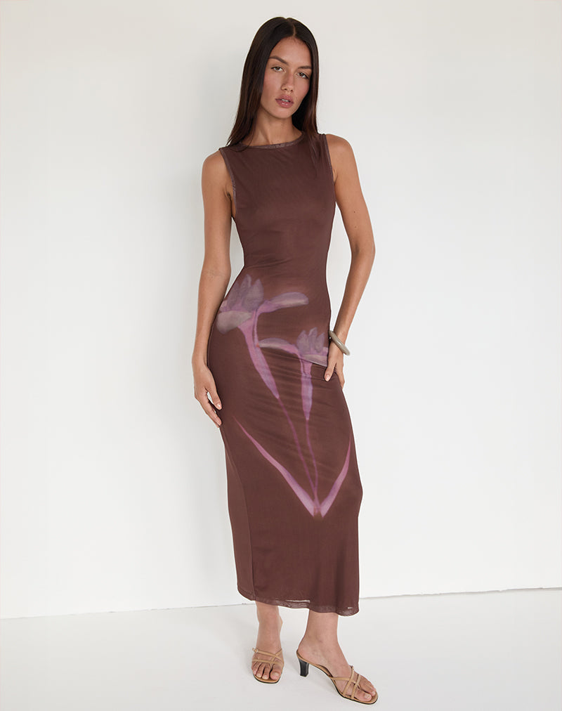 Ashlyn - Watercolour Print Elegant Maxi Dress Women