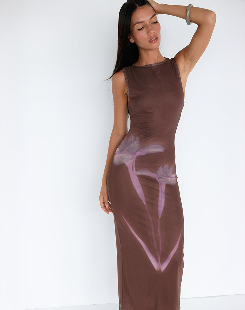 Ashlyn - Watercolour Print Elegant Maxi Dress Women