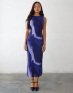 Ashlyn - Watercolour Print Elegant Maxi Dress Women