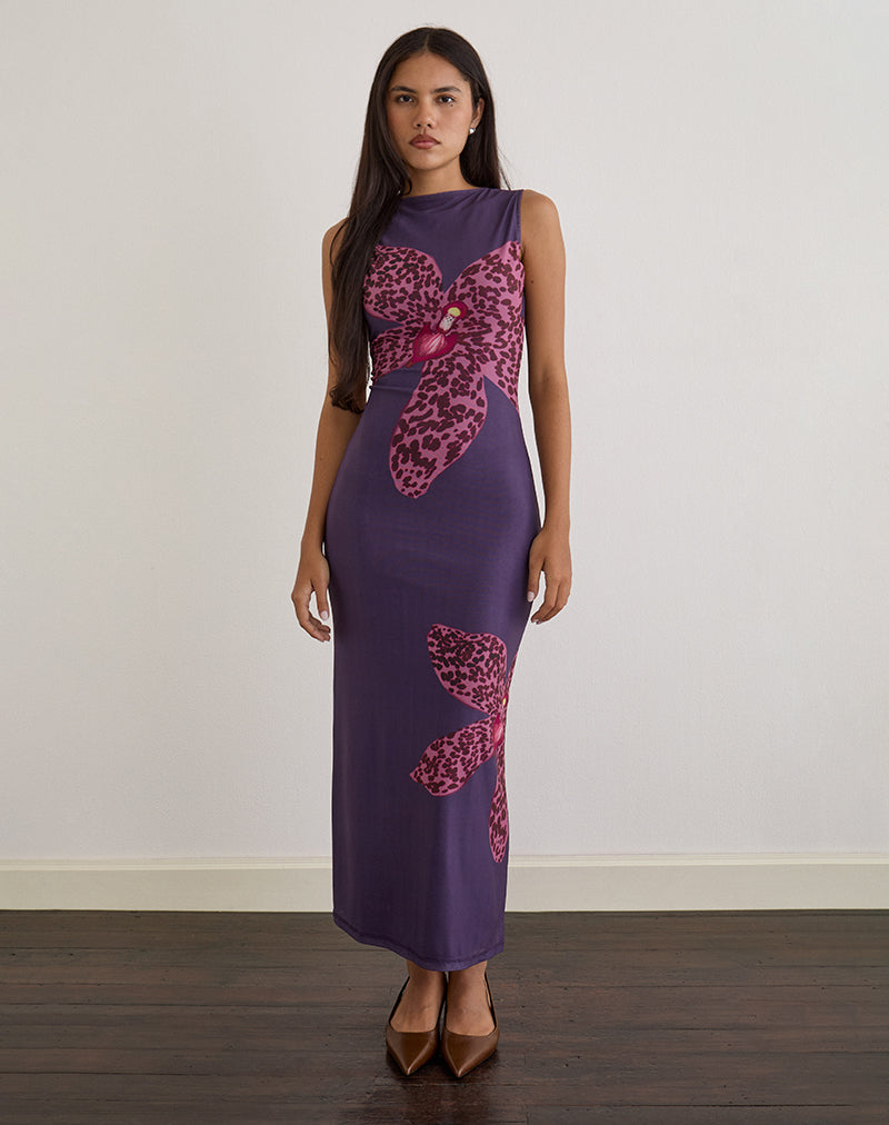 Ashlyn - Watercolour Print Elegant Maxi Dress Women