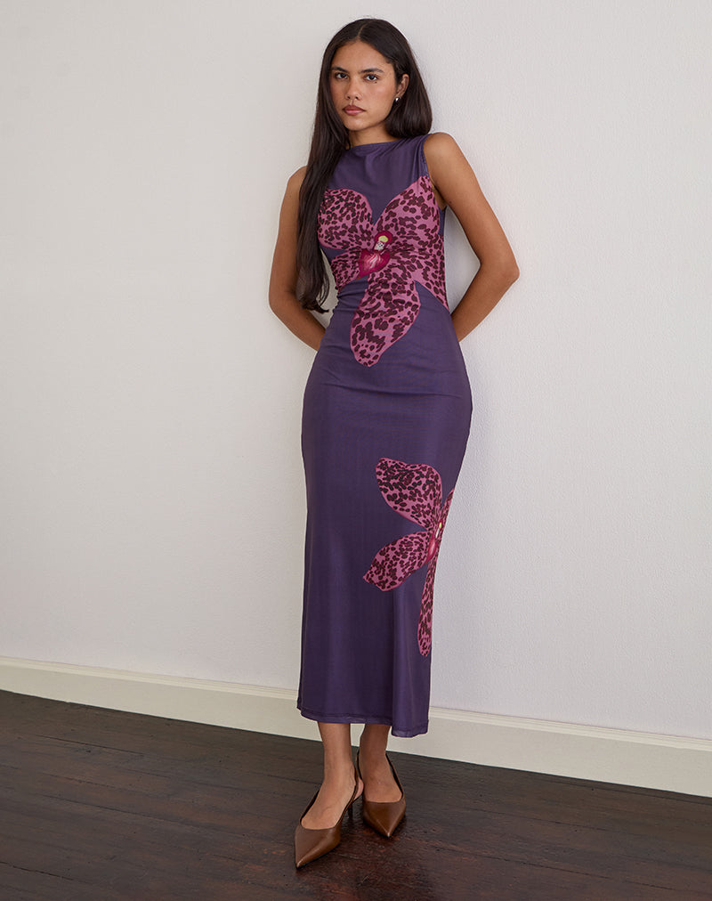 Ashlyn - Watercolour Print Elegant Maxi Dress Women