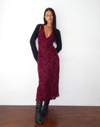 Bella - Red Floral Cami Maxi Dress Women
