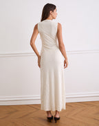 Brooke - Cream Floral Elegant Maxi Dress