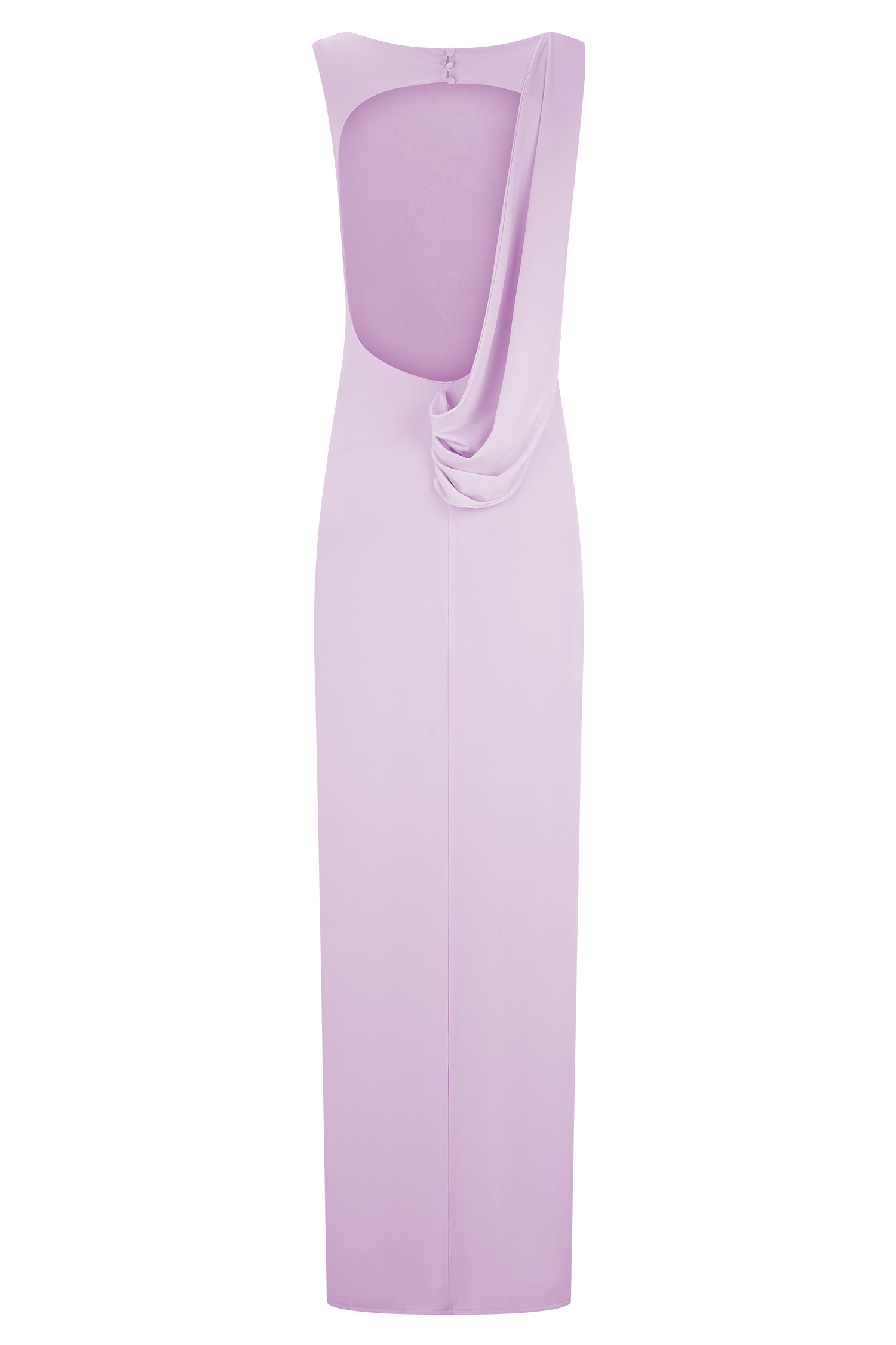Cassandra - Baby Pink Drape Maxi Dress