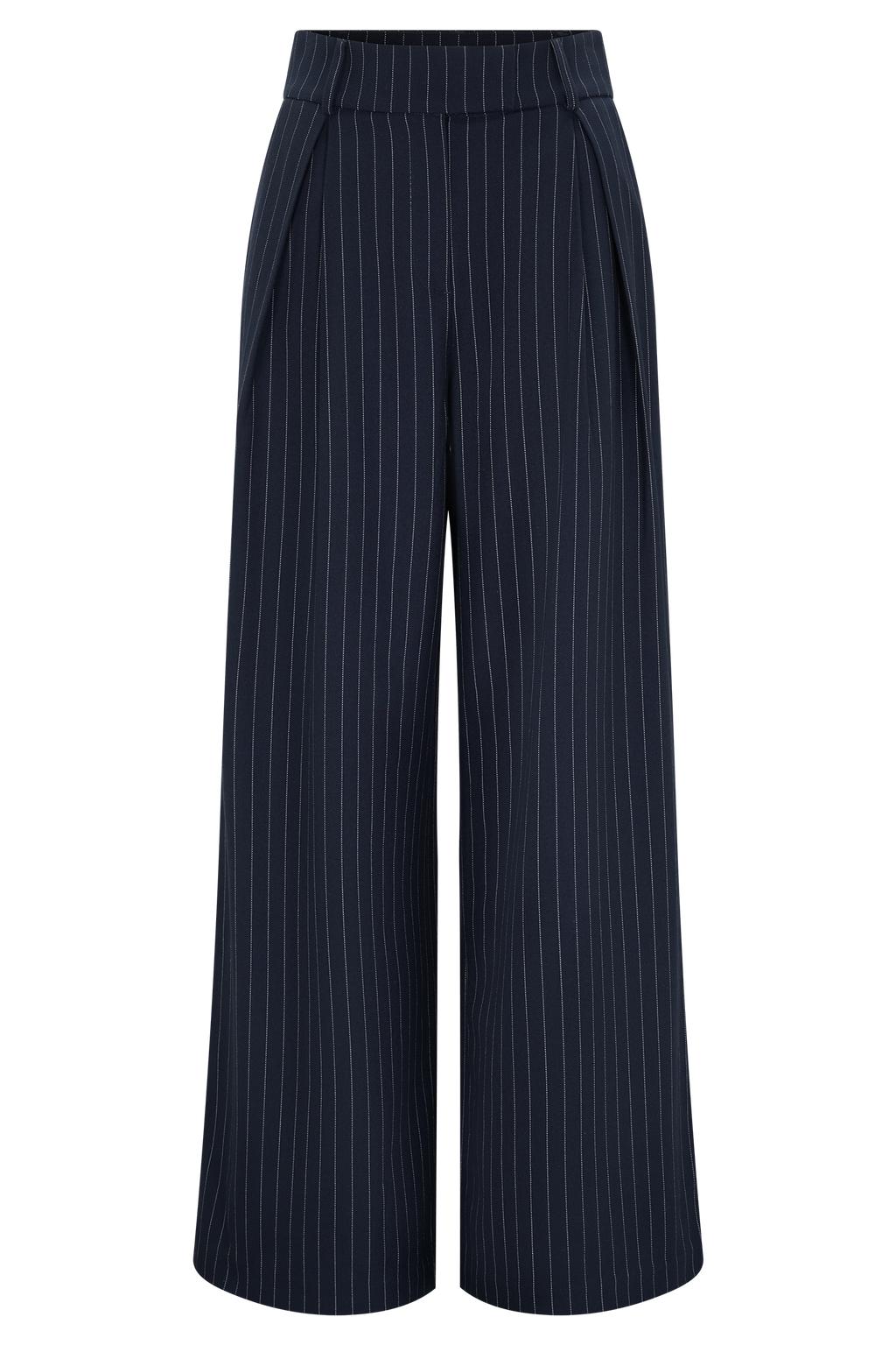 Carmen - Navy Pinstripe Pleated Set Women