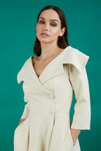 Hayley - Oversized Collar Swing Dress Elegant Style