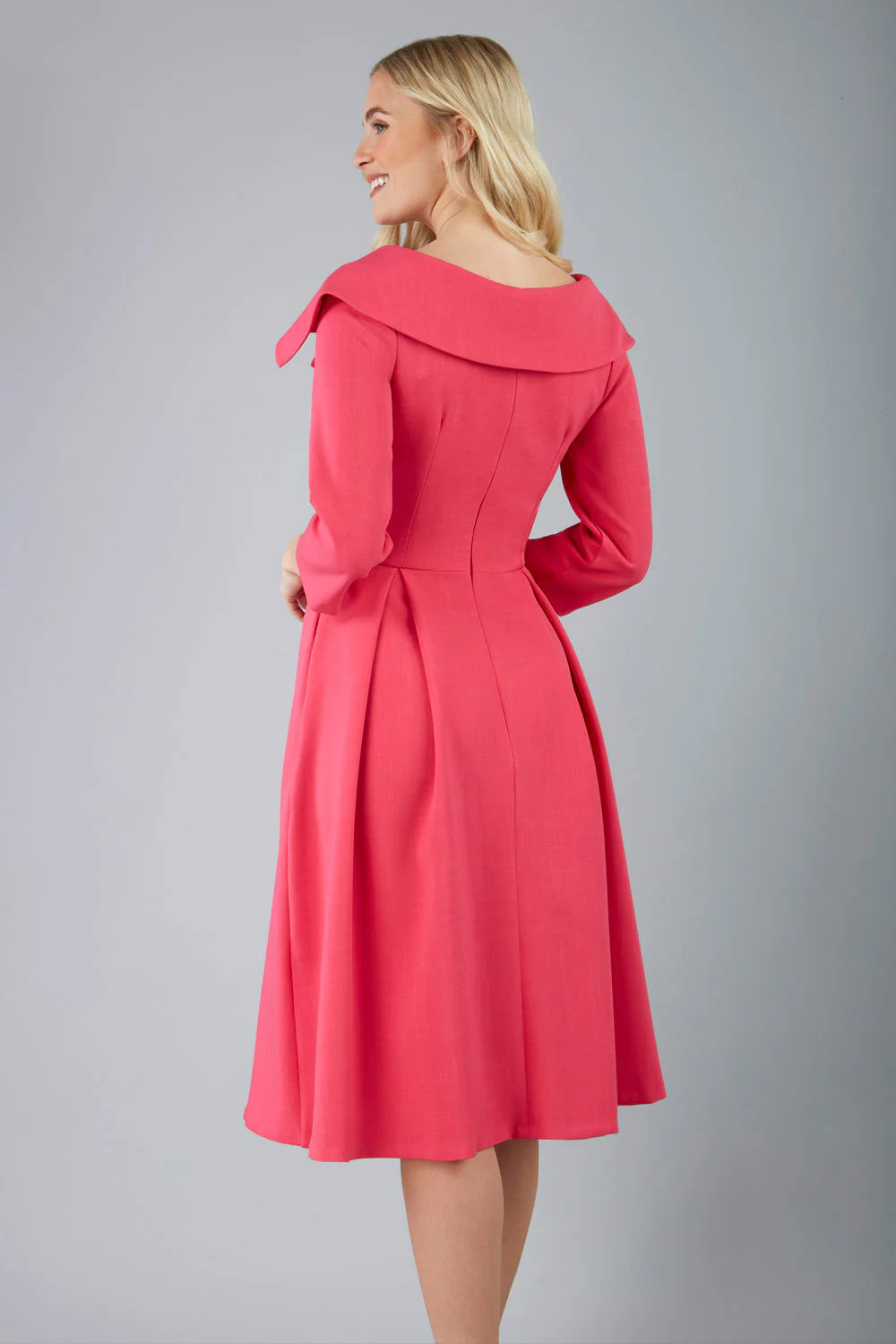 Hayley - Oversized Collar Swing Dress Elegant Style