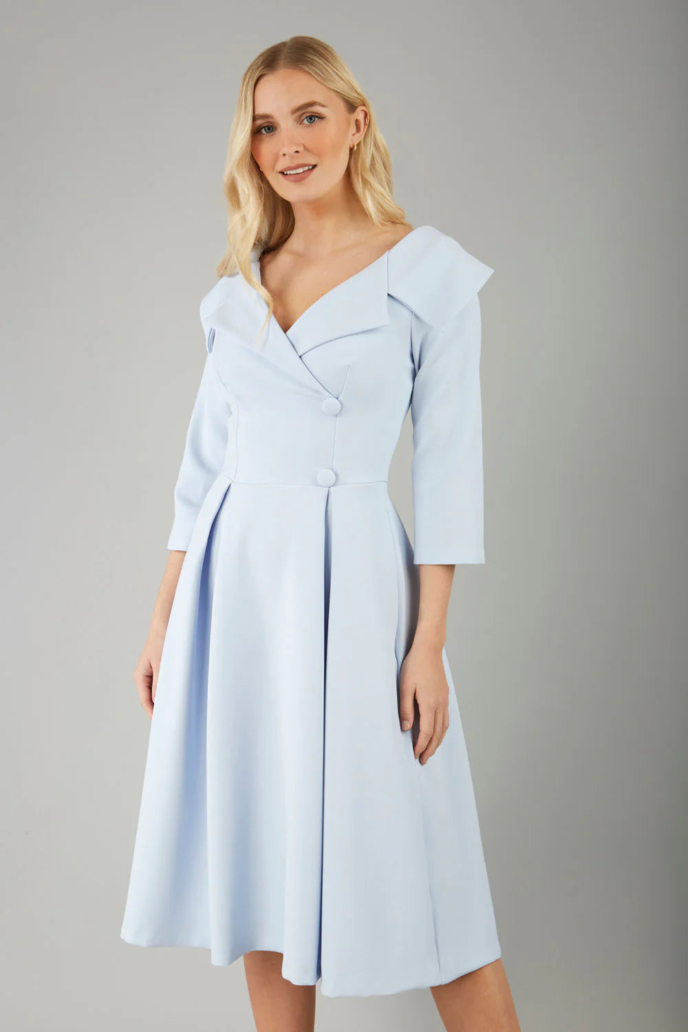 Hayley - Oversized Collar Swing Dress Elegant Style