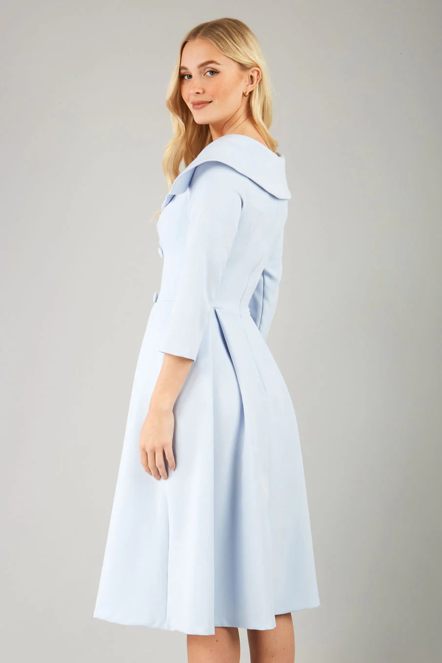 Hayley - Oversized Collar Swing Dress Elegant Style
