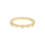 Alaya - Gold Bezel Kyoto Opal Beaded Ring for Women