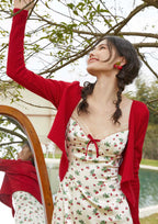 Kayla - Strawberry Farm Elegant Midi Dress Women