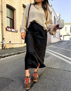 Aubrey - Black Midi Skirt Women