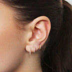 Ashira - Medium Crystal Huggie Hoop Earrings Women