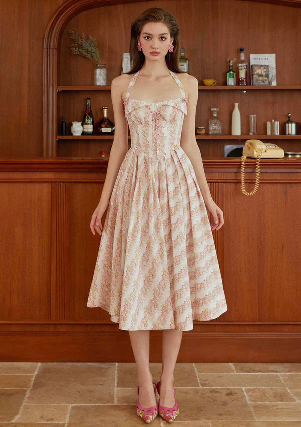 Georgia - Rose Elegant Corset Dress for Women