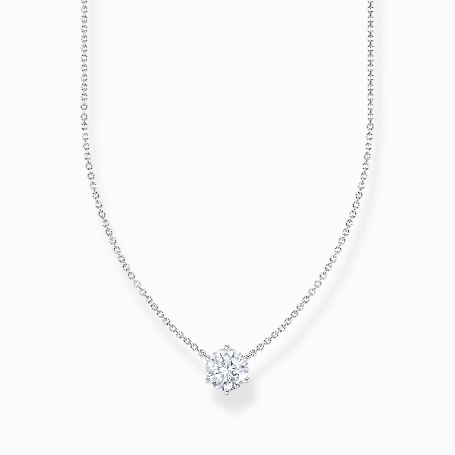 Violet - Zirconia Pendant Necklace Elegant Womens Jewelry