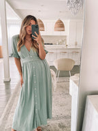Evie - Sage Elegant Dress for Women