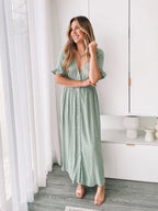 Evie - Sage Elegant Dress for Women