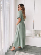 Evie - Sage Elegant Dress for Women