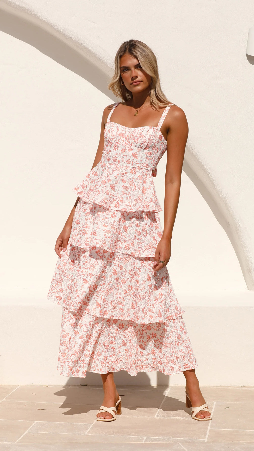Arabella - Page Blue Floral Maxi Dress Women