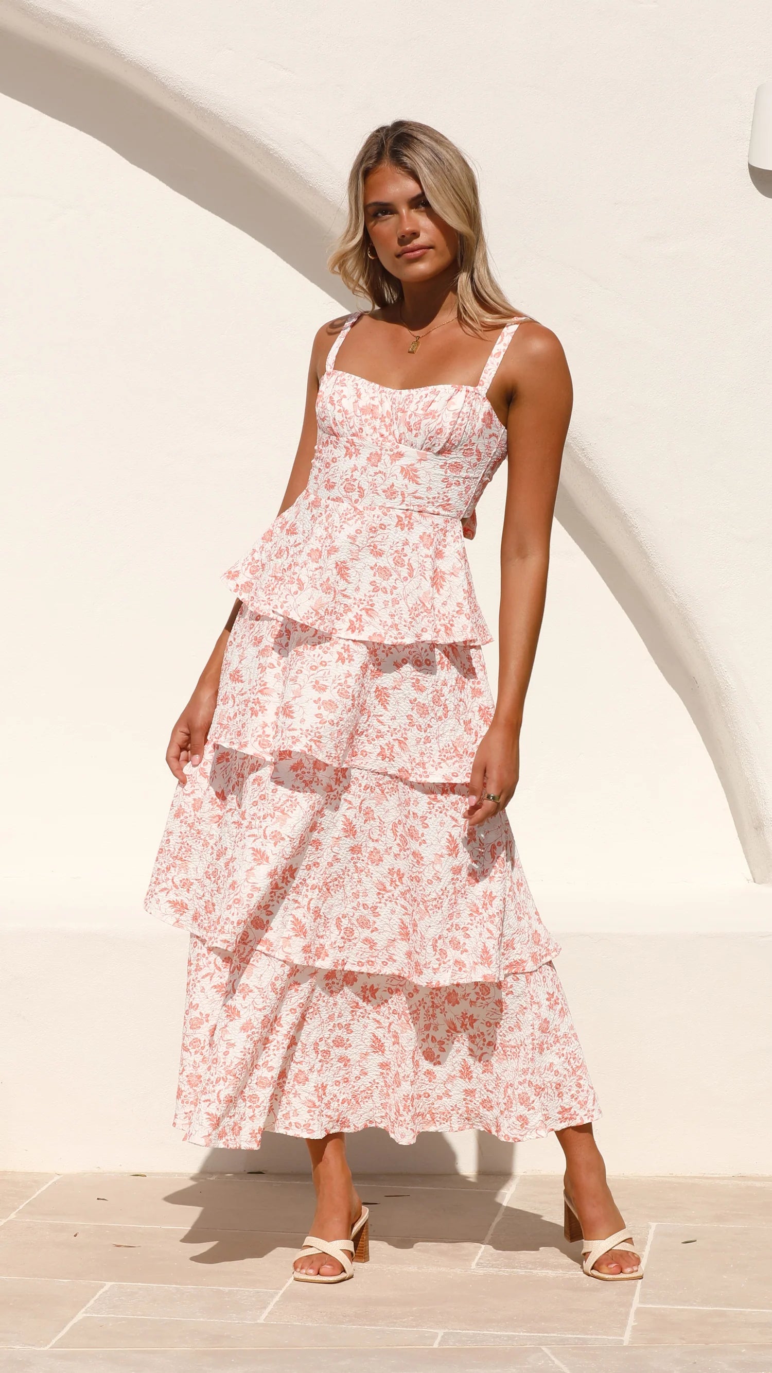Arabella - Page Blue Floral Maxi Dress Women