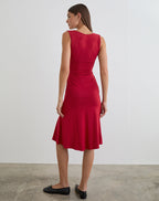 Angela - Elegant Adrenaline Tone Midi Dress Women