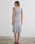Angela - Elegant Adrenaline Tone Midi Dress Women