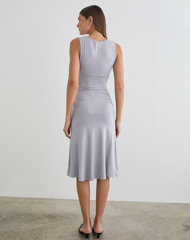 Angela - Elegant Adrenaline Tone Midi Dress Women