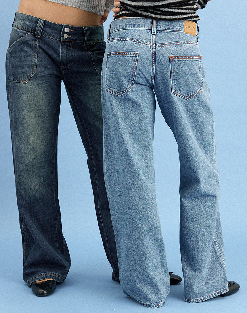 Alexandra - Low Rise Parallel Light Wash Jeans