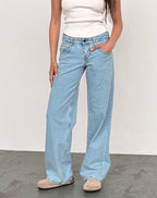 Alexandra - Low Rise Parallel Light Wash Jeans