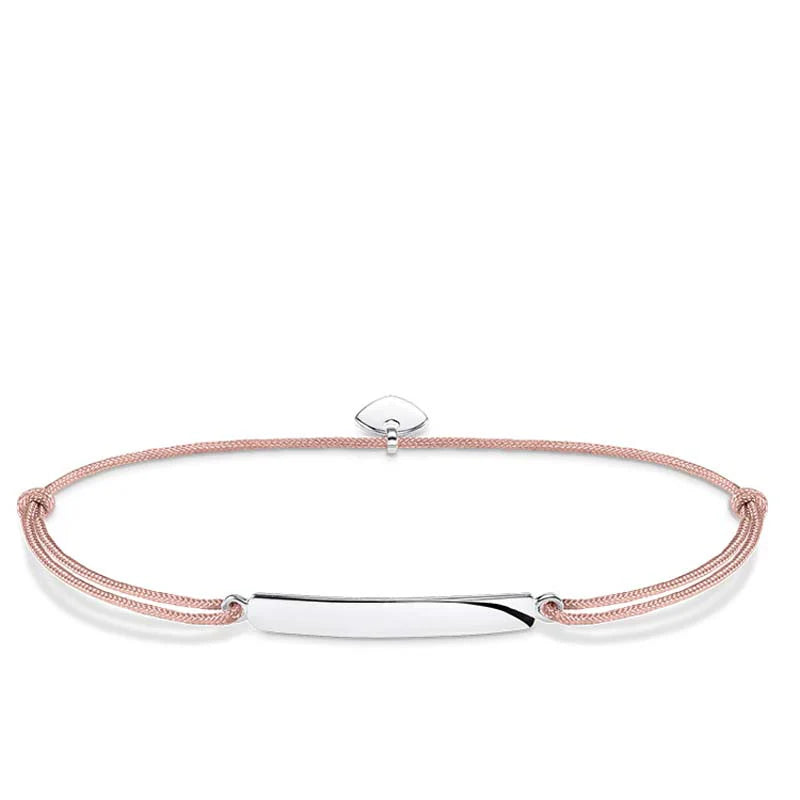 Aleah - Beige Engravable Plate Bracelet for Women