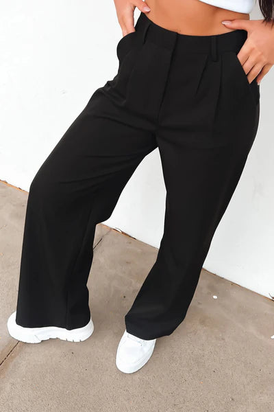 Anjali - Elegant Stripe Wide Leg Pants for Women