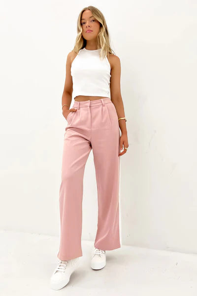 Anjali - Elegant Stripe Wide Leg Pants for Women