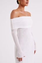 Caitlin - Off Shoulder Elegant Maxi Dress