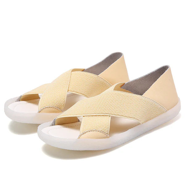 Emily - Womens Lightweight Cross Soft Sole Comfort Sandals