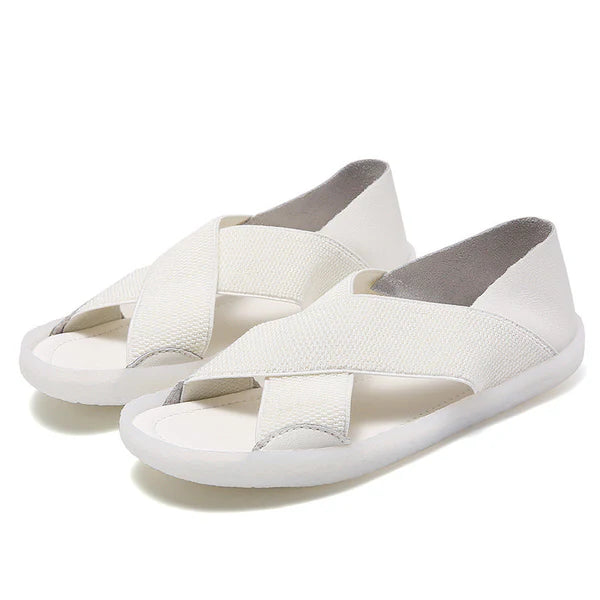 Emily - Womens Lightweight Cross Soft Sole Comfort Sandals