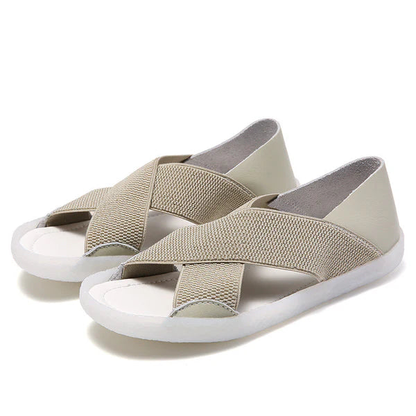 Emily - Womens Lightweight Cross Soft Sole Comfort Sandals