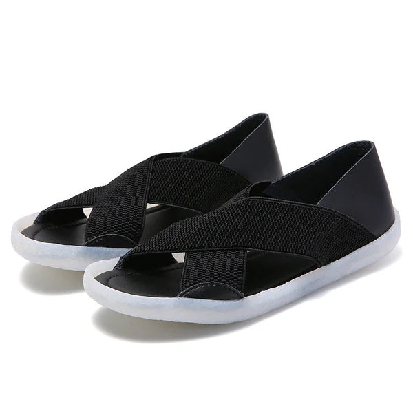 Emily - Womens Lightweight Cross Soft Sole Comfort Sandals