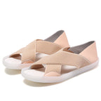 Emily - Womens Lightweight Cross Soft Sole Comfort Sandals