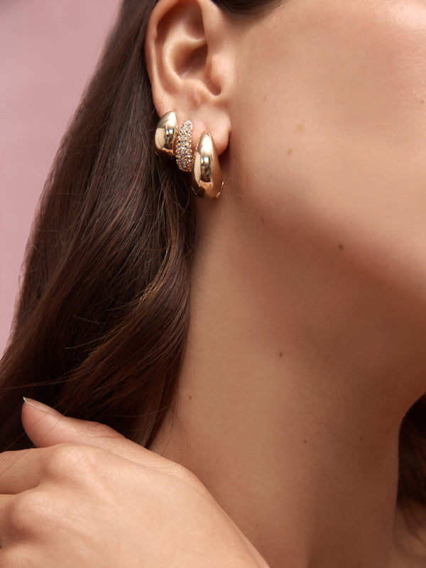 Cindy - Triple Layer Statement Earring Set