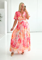 Emma - Ocean Flora Elegant Women’s Maxi Dress