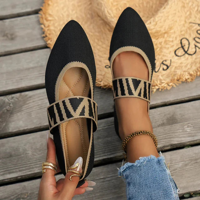 Ella - Pointed Toe Ballet Flats Everyday Comfort Style