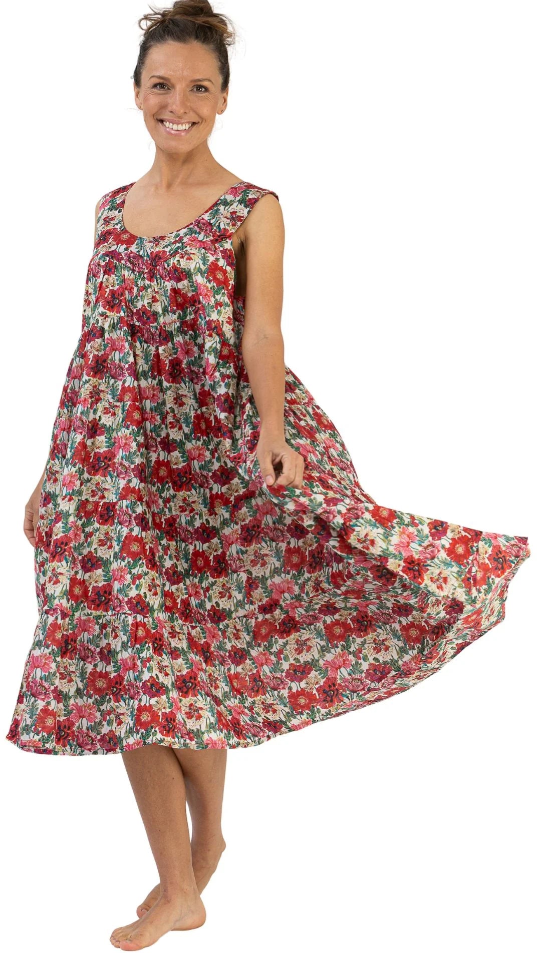 Mia - Poppy Sleeveless Maxi Night Dress