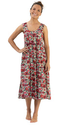 Mia - Poppy Sleeveless Maxi Night Dress
