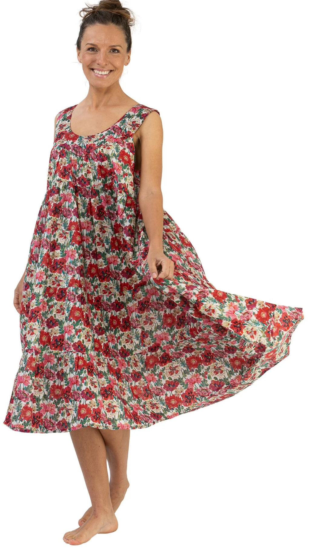 Mia - Poppy Sleeveless Maxi Night Dress